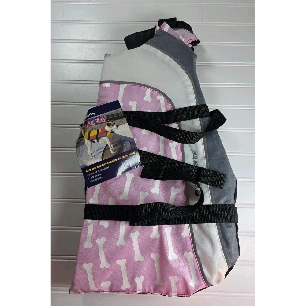 Pet‎ Vest by West Marine Water Boat Safety Dog Life Vest Large 60 To 90 Lbs Pink